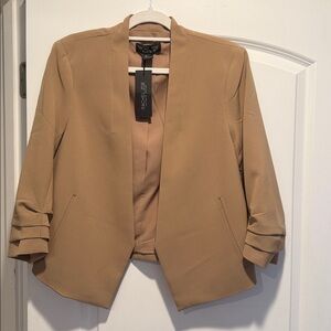 Rachel Zoe Camel Blazer with Rolled Sleeves